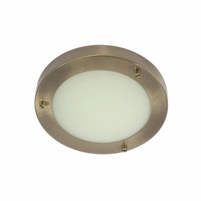 Oaks Rondo Small Flush Antique Brass Bathroom Ceiling Light simple ceiling design light