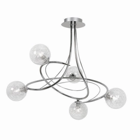 Oaks Tabia 5 Light Chrome Semi Flush Ceiling Light simple ceiling design light