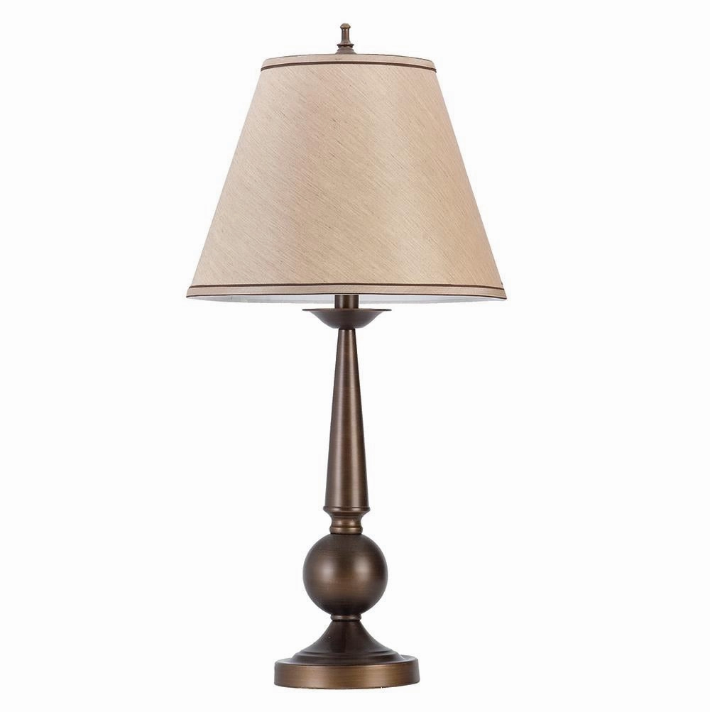 Ochanko Cone shade Table Lamps Bronze and Beige (Set of 2) mini decorative bulb