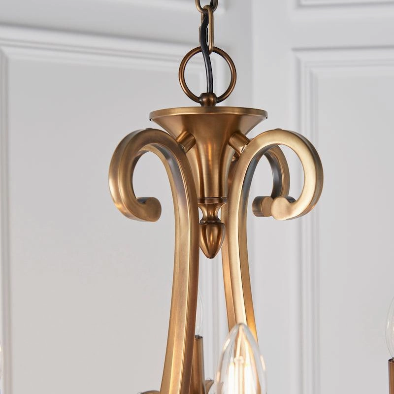 Oksana Antique Brass Finish 12 Light Chandelier