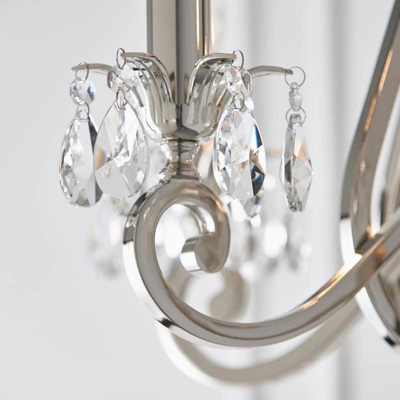 Oksana Polished Nickel Finish 5 Light Chandelier