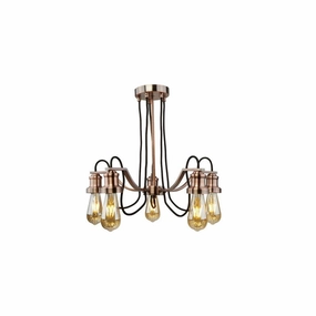 Olivia 5 Light Copper Pendant Ceiling Light Searchlight minimalist ceiling light