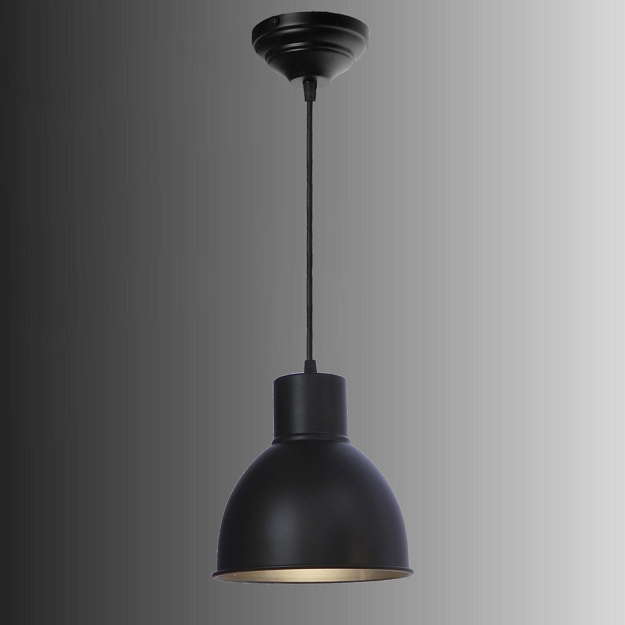 Opi Minimal Pastel Black Metal Single Hanging Light by SS Lightings