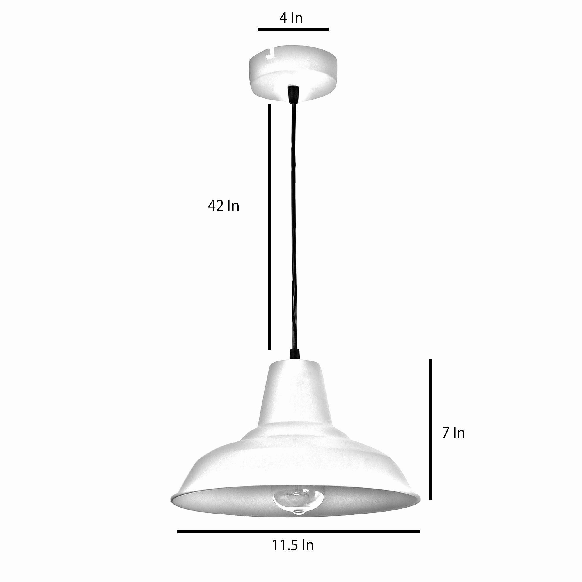 Opi Minimal Pastel White Metal Single Hanging Light by SS Lightings