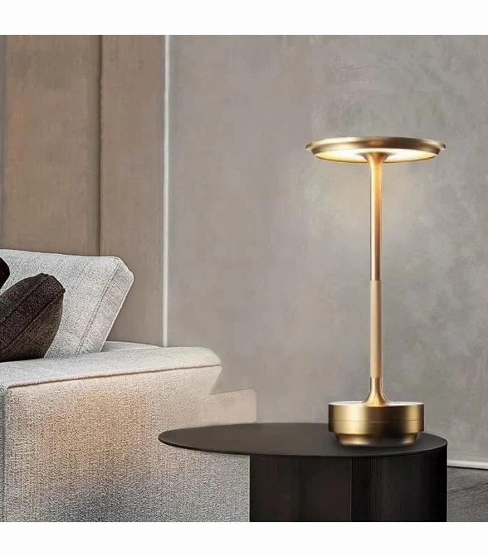 Opladelig LED bordlampe Inde/ude - Guld