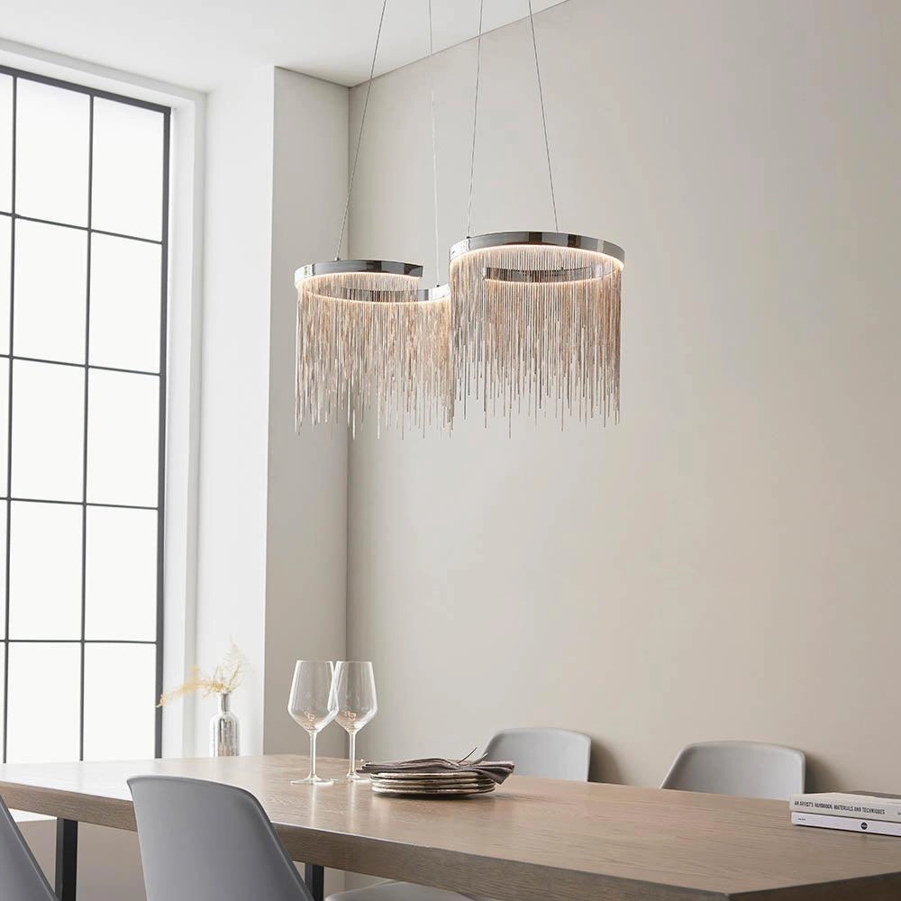 Orphelia 1 Light Chrome Figure Of Eight Ceiling Pendant