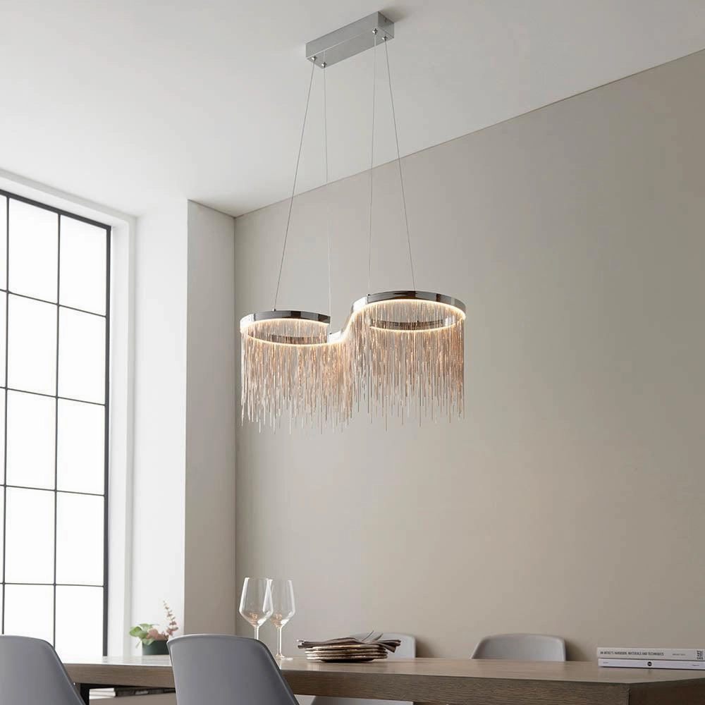 Orphelia 1 Light Chrome Figure Of Eight Ceiling Pendant