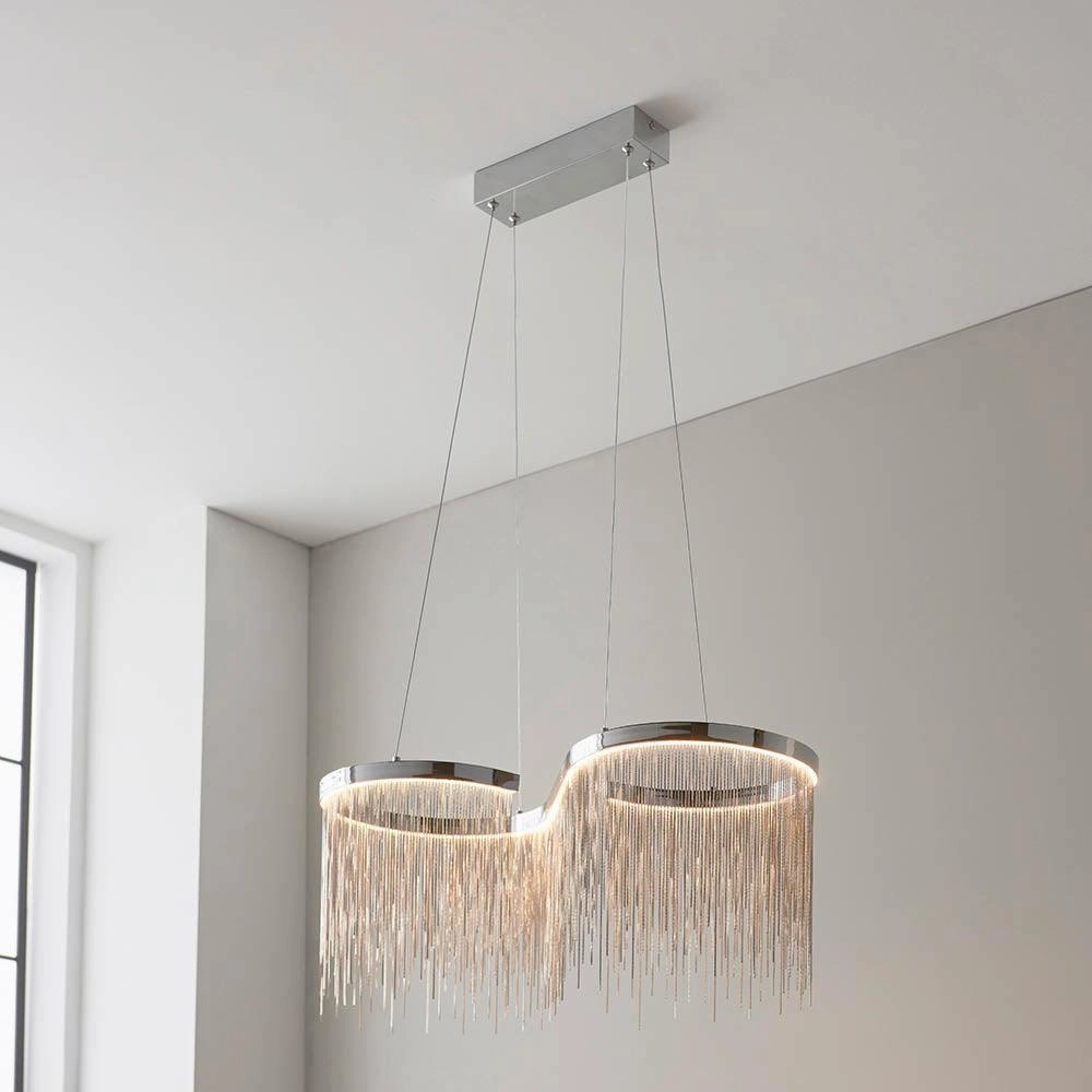 Orphelia 1 Light Chrome Figure Of Eight Ceiling Pendant