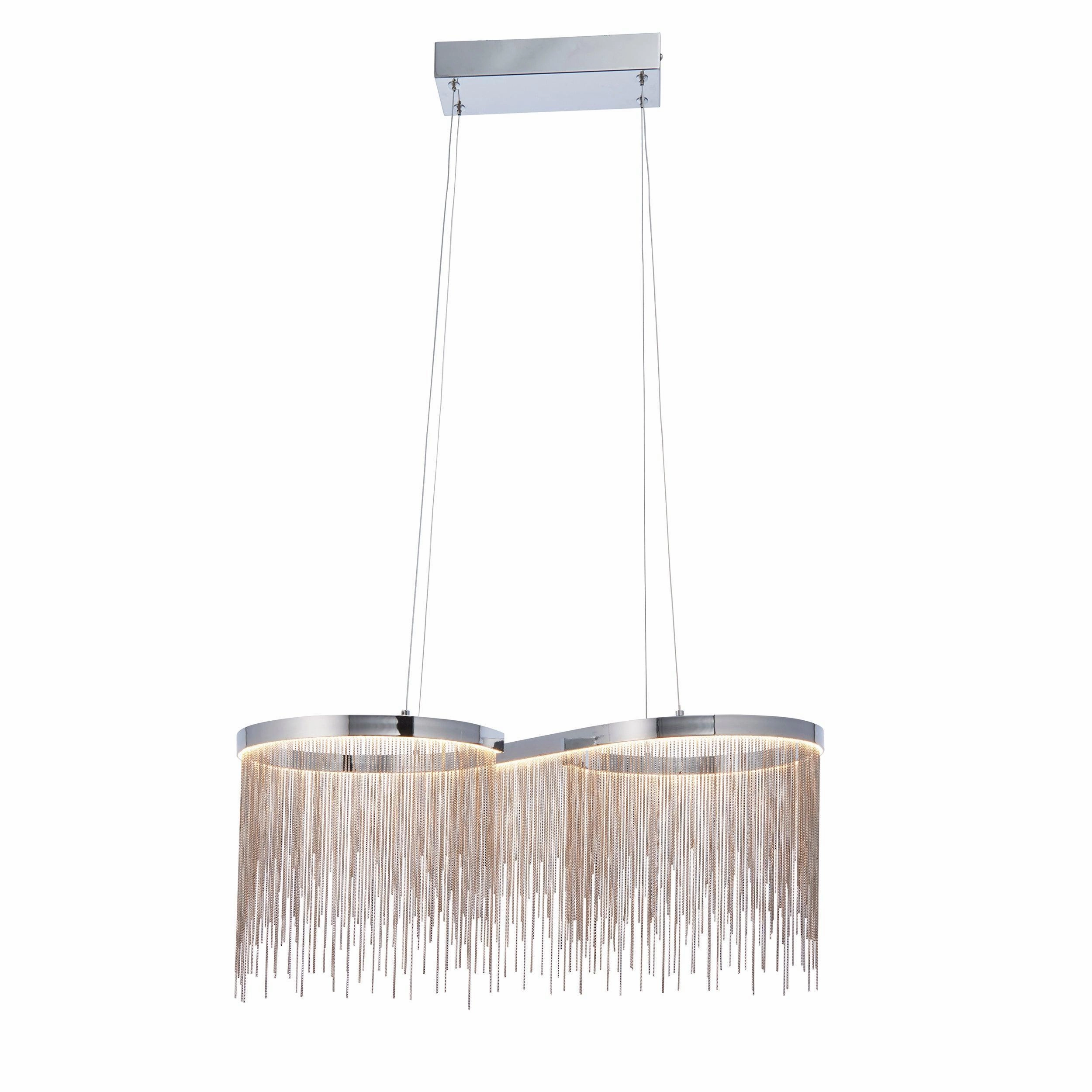 Orphelia 1 Light Chrome Figure Of Eight Ceiling Pendant minimalist ceiling light