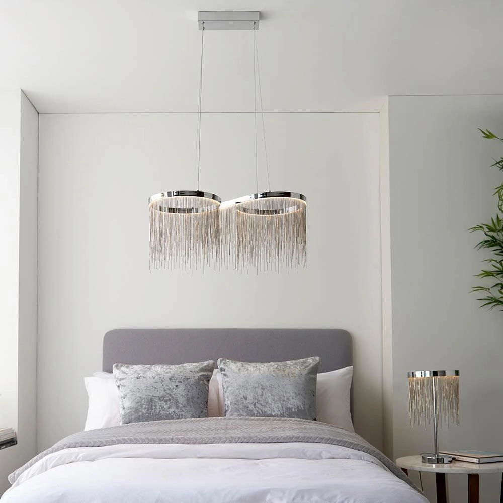 Orphelia 1 Light Chrome Figure Of Eight Ceiling Pendant
