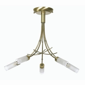 Oslo 5 Light Antique Brass Semi-flush Ceiling Light simple ceiling design light