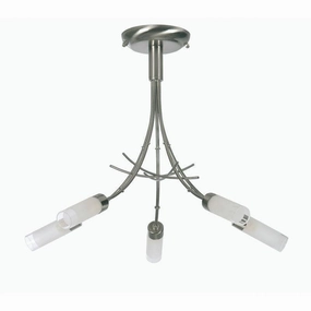 Oslo 5 Light Antique Chrome Semi-flush Ceiling Light simple ceiling design light