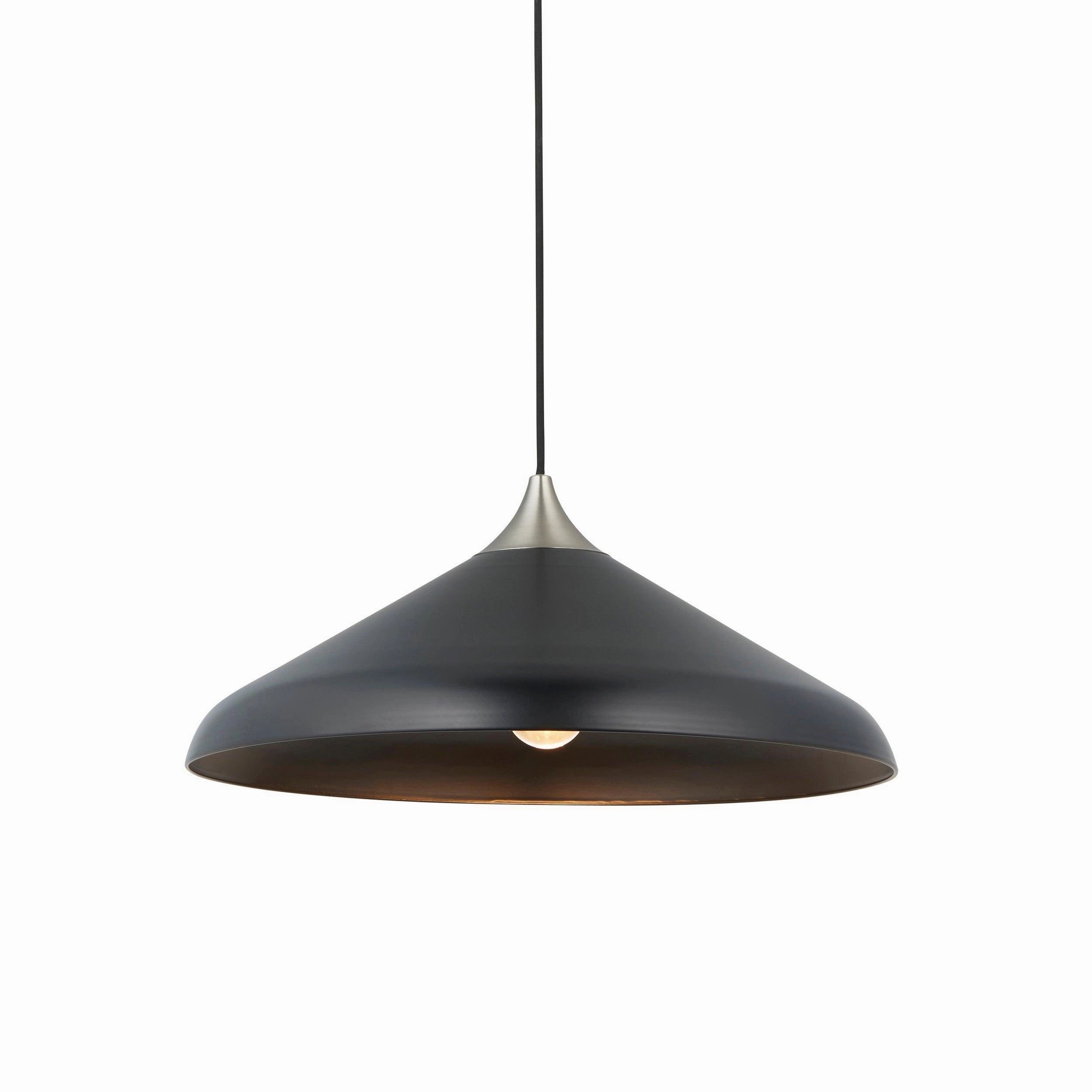 Ovni Black Coned Industrial Pendant Ceiling Light minimalist ceiling light
