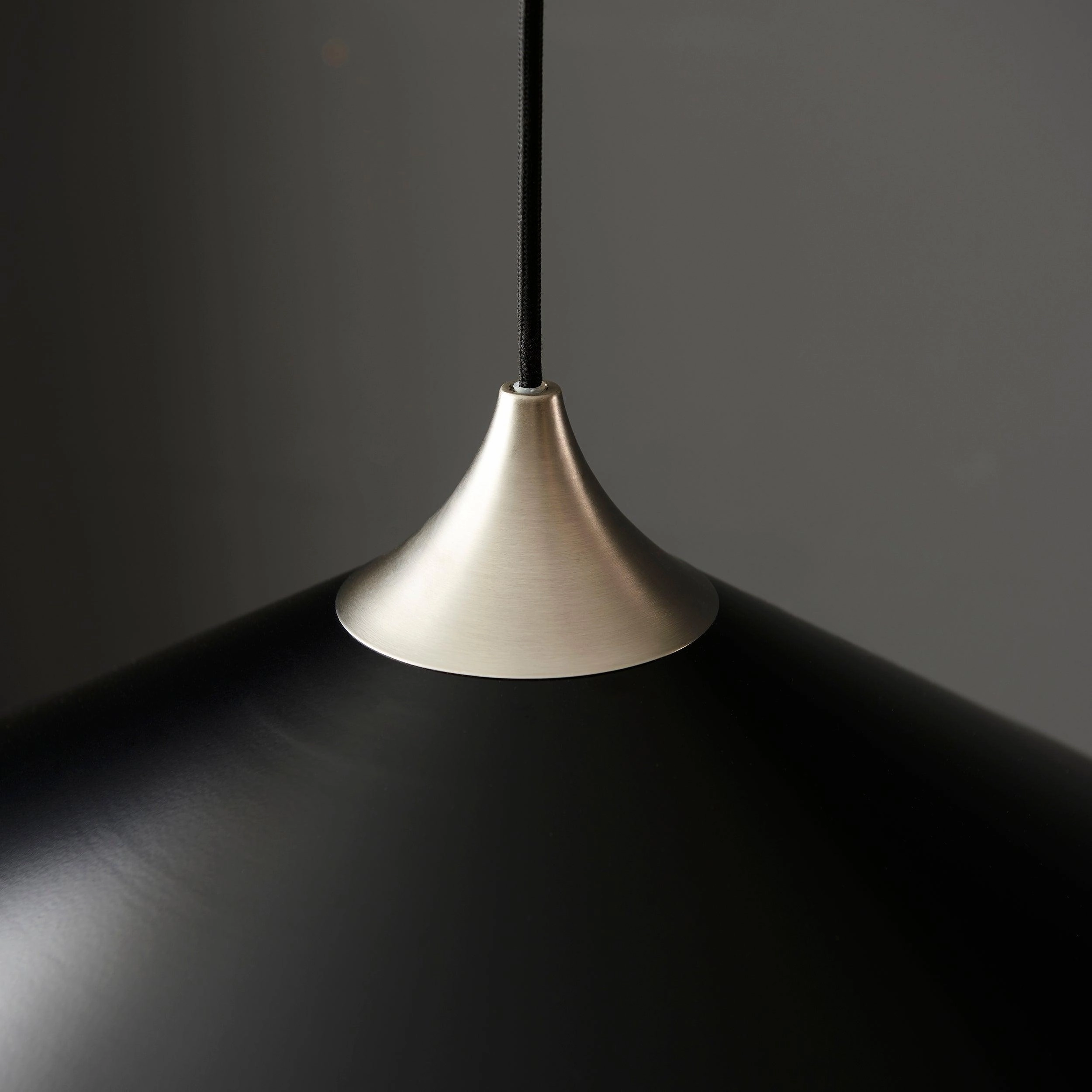 Ovni Black Coned Industrial Pendant Ceiling Light