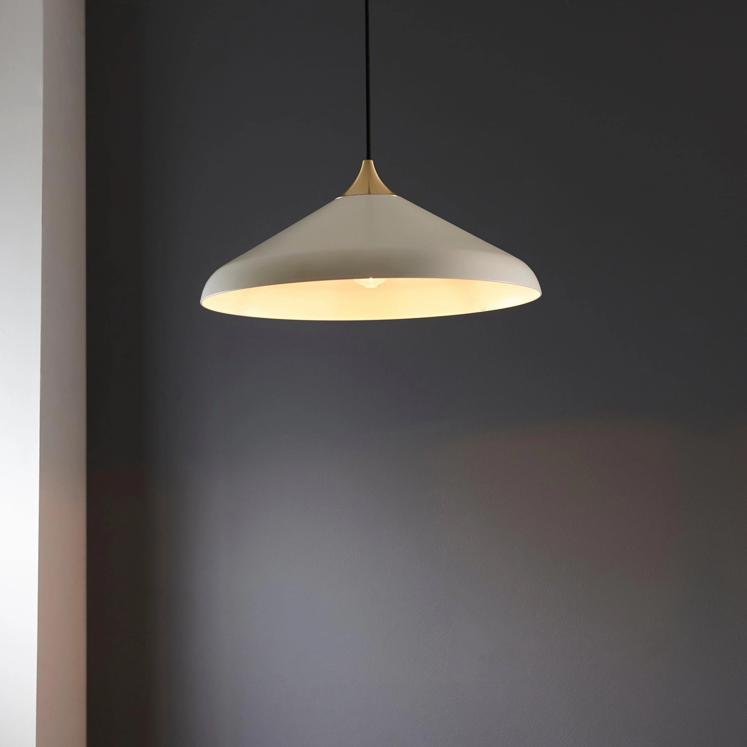 Ovni White Coned Industrial Pendant Ceiling Light