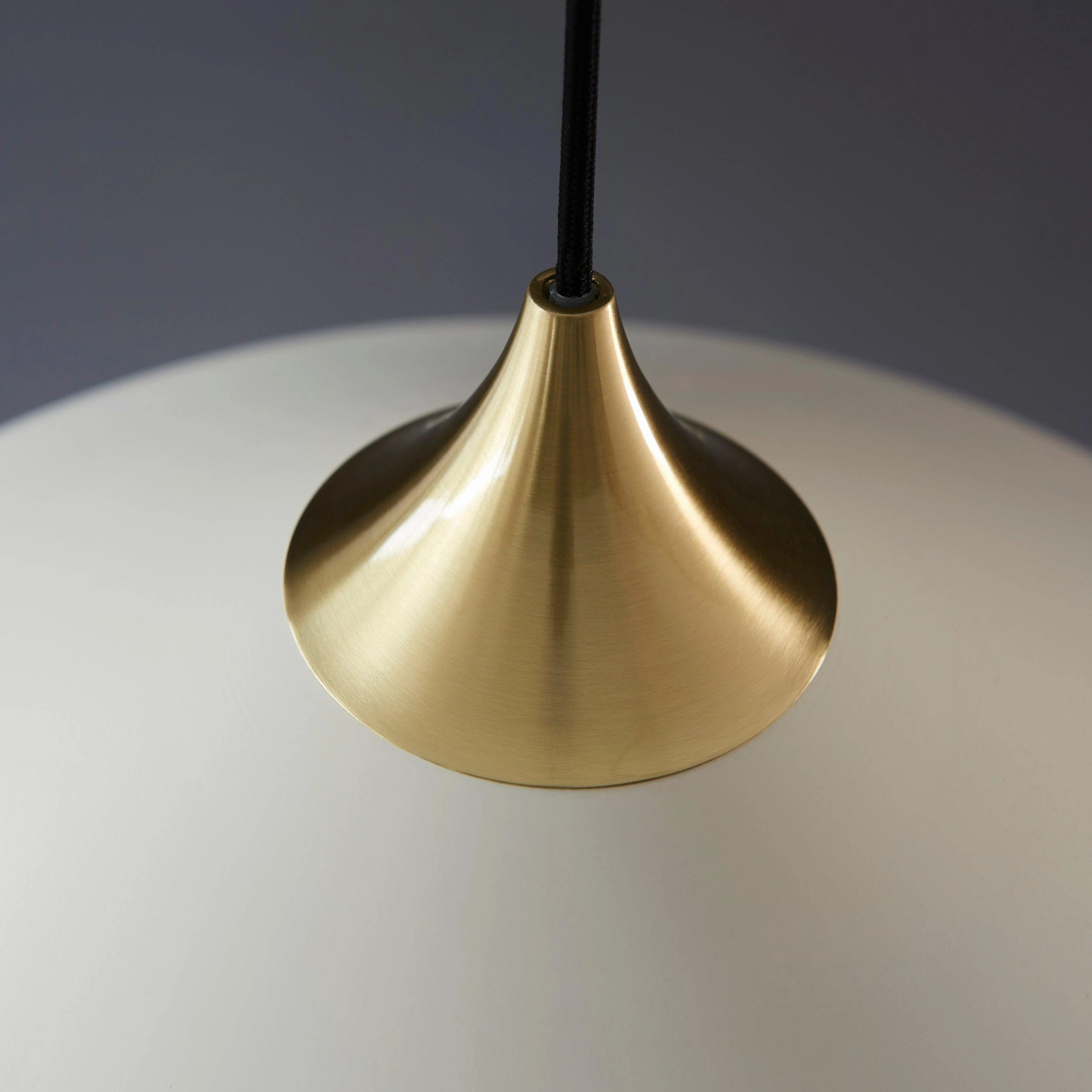 Ovni White Coned Industrial Pendant Ceiling Light