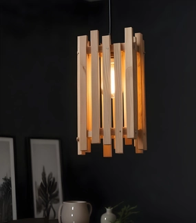 Palisade Beige Wooden Single Hanging Lamp (BULB NOT INCLUDED) contemporary ceiling fixture