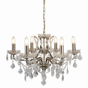 Paris 6 Light Brass/Crystal French Style Chandelier simple ceiling design light
