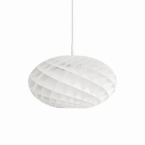 Patera Oval Hvid - Pendel flush mount chandelier
