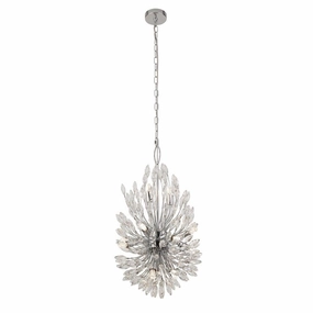 Peacock 14 Light Crystal & Chrome Ceiling Pendant minimalist ceiling light