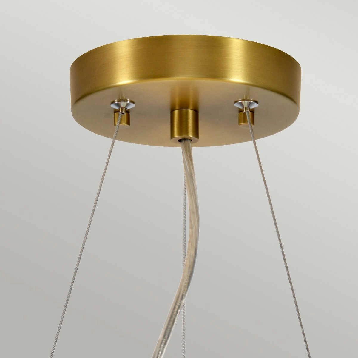 Pearce 18" Pendant with Brass Ceiling Pan Designers Light Box