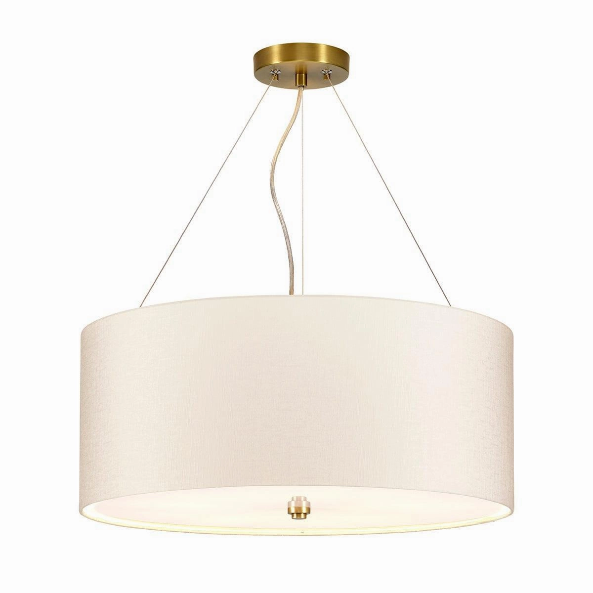 Pearce 22" Pendant with Brass Ceiling Pan Designers Light Box minimalist ceiling light
