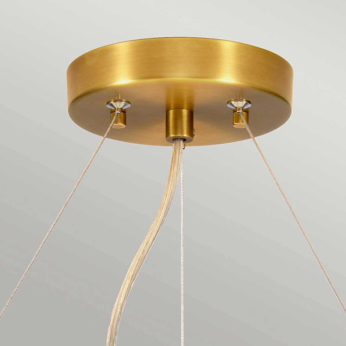 Pearce 22" Pendant with Brass Ceiling Pan Designers Light Box