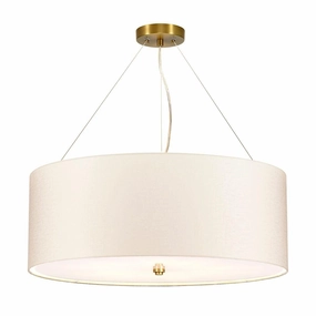 Pearce 26" Pendant with Brass Ceiling Pan Designers Light Box minimalist ceiling light