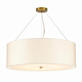 Pearce 30" Pendant - Brass Ceiling Pan Designers Light Box minimalist ceiling light