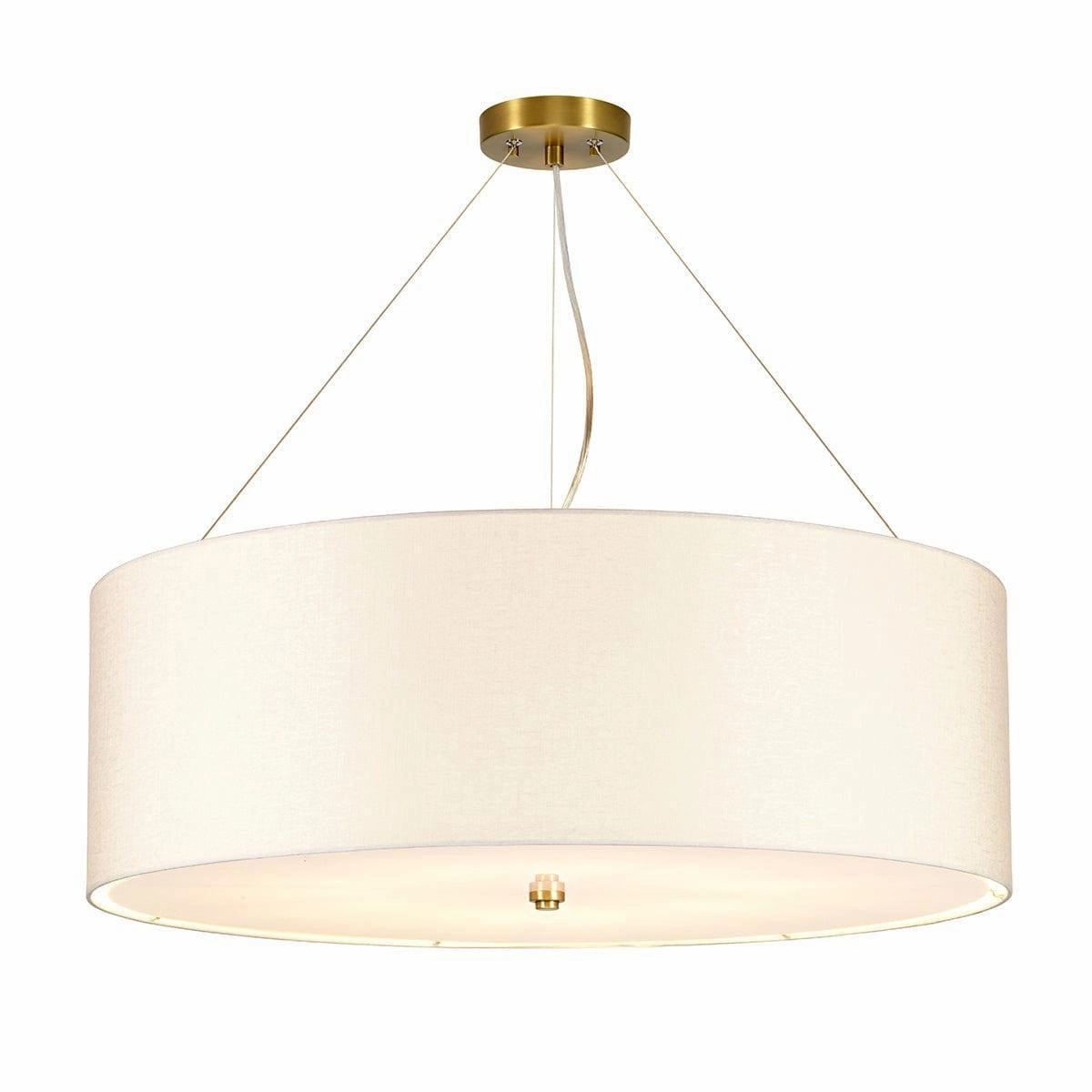 Pearce 30" Pendant - Brass Ceiling Pan Designers Light Box minimalist ceiling light