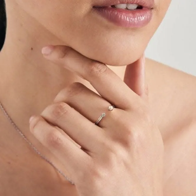 Pearl Sparkle Adjustable Ring  R043-01H Ania Haie Jewellery