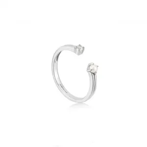 Pearl Sparkle Adjustable Ring  R043-01H Ania Haie Jewellery
