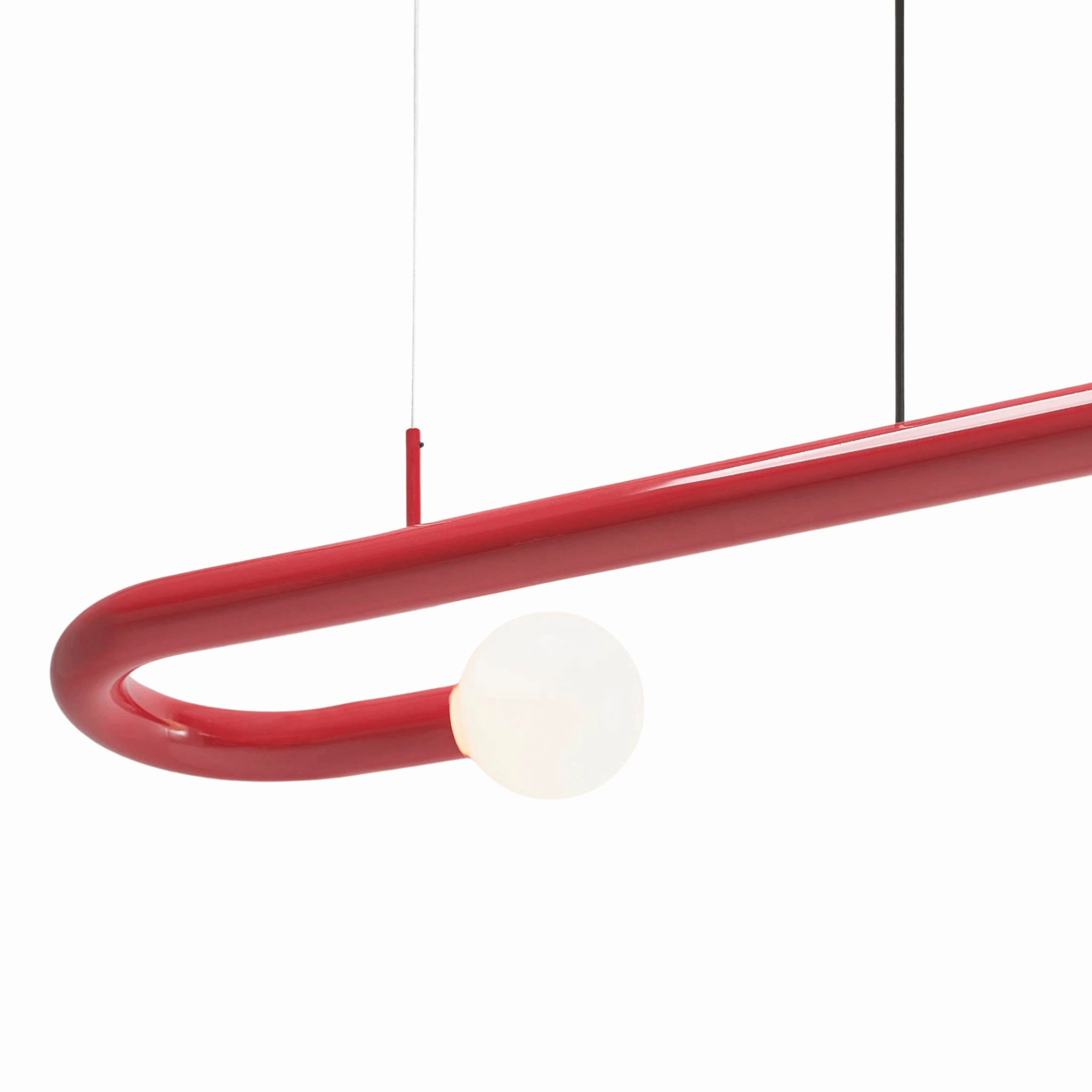Pendant Curva in Bright Red