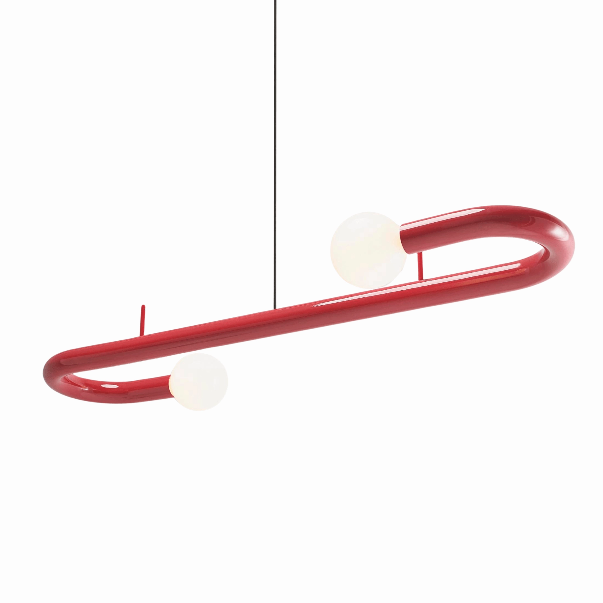 Pendant Curva in Bright Red