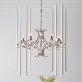 Penn 12 Light Polished Nickel Finish Chandelier simple ceiling design light