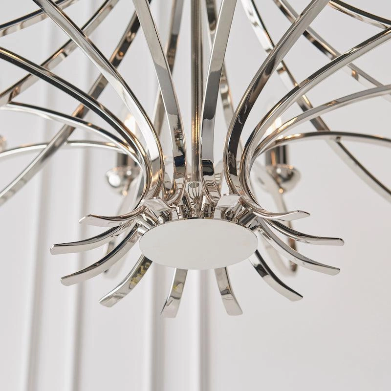 Penn 12 Light Polished Nickel Finish Chandelier