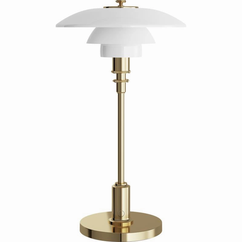 PH 2/1 PORTABLE - MESSING METALLISERET LED BORDLAMPE ambient lighting fixture