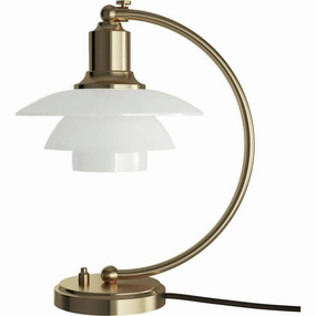 PH 2/2 LUNA MESSING/BLANKT OPALT GLAS BORDLAMPE ambient lighting fixture