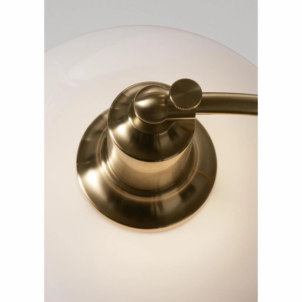 PH 2/2 LUNA MESSING/BLANKT OPALT GLAS BORDLAMPE