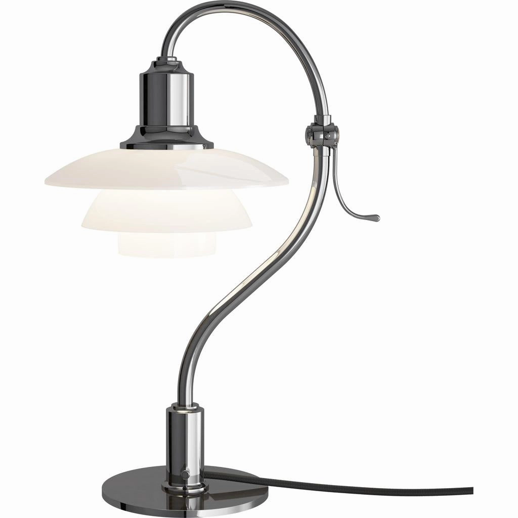 PH 2/2 Question Mark Chrome Bordlampe Chrome Plated/Glossy Opal Glass - LOUIS POULSEN