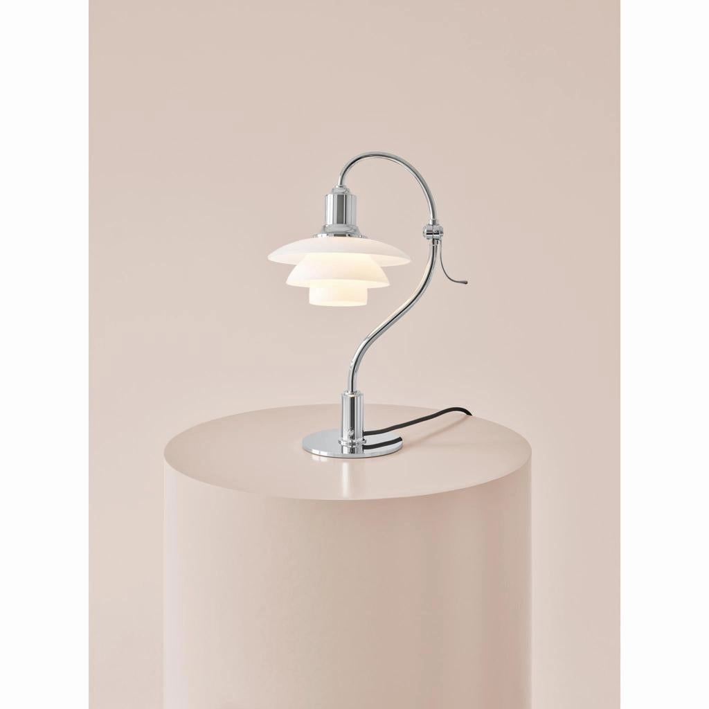 PH 2/2 Question Mark Chrome Bordlampe Chrome Plated/Glossy Opal Glass - LOUIS POULSEN