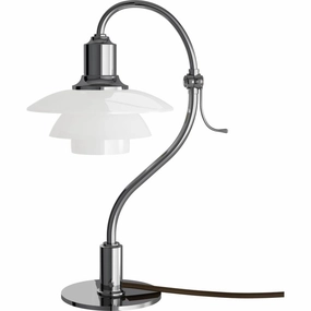 PH 2/2 Question Mark Chrome Bordlampe Chrome Plated/Glossy Opal Glass - LOUIS POULSEN ambient lighting fixture