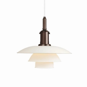 PH 3-3 Pendel Hvid flush mount chandelier