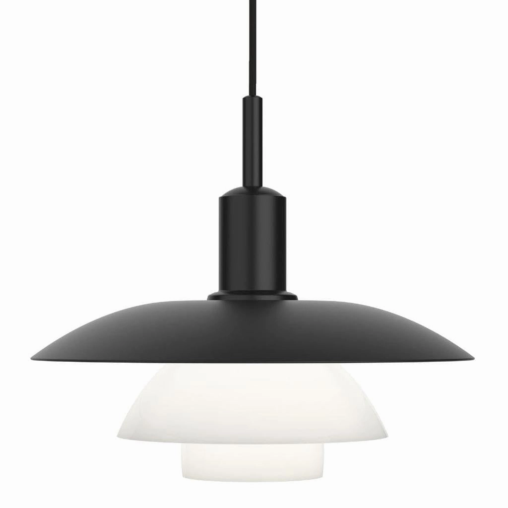 PH 5/5 - Pendel LED - Sort/glas Metalliseret flush mount chandelier