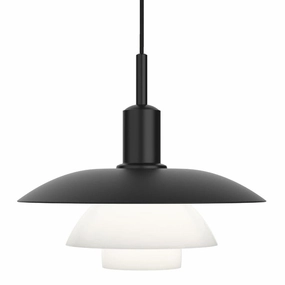PH 5/5 - Pendel LED - Sort/glas Metalliseret flush mount chandelier
