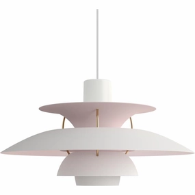 PH 5 - PENDEL - JUBILUM MAT HVID/PALE ROSE flush mount chandelier