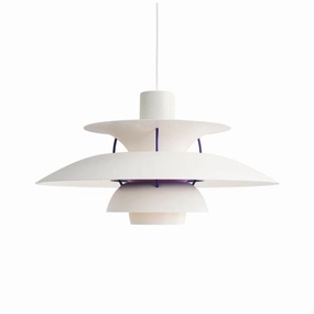 PH 5 - Pendel - Klassisk Hvid flush mount chandelier