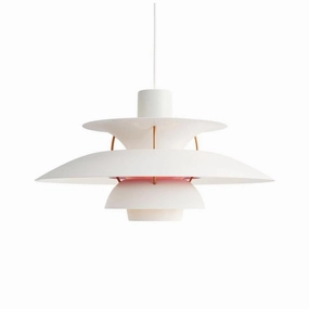 PH 5 - Pendel - Moderne Hvid flush mount chandelier
