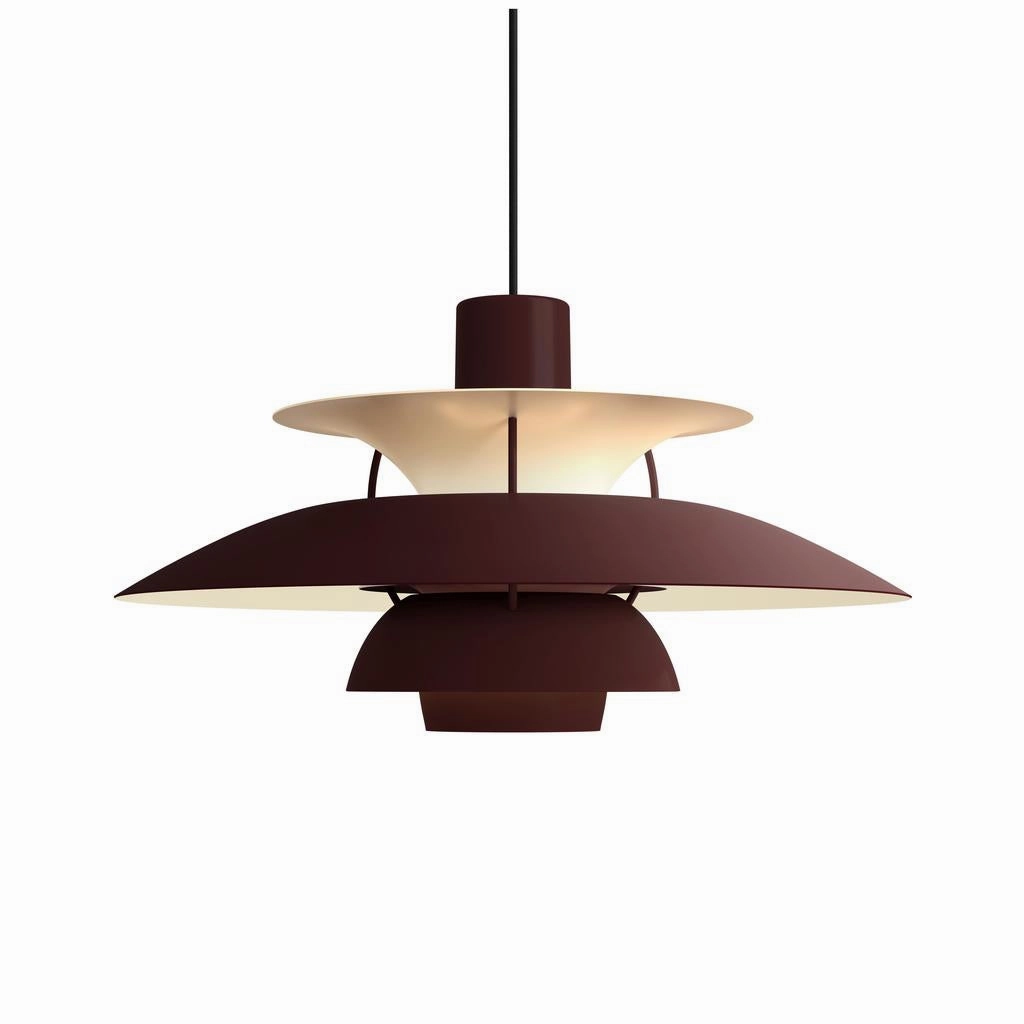 PH 5 - PENDEL - MONOCHROME BURGUNDY flush mount chandelier