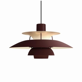 PH 5 - PENDEL - MONOCHROME BURGUNDY flush mount chandelier